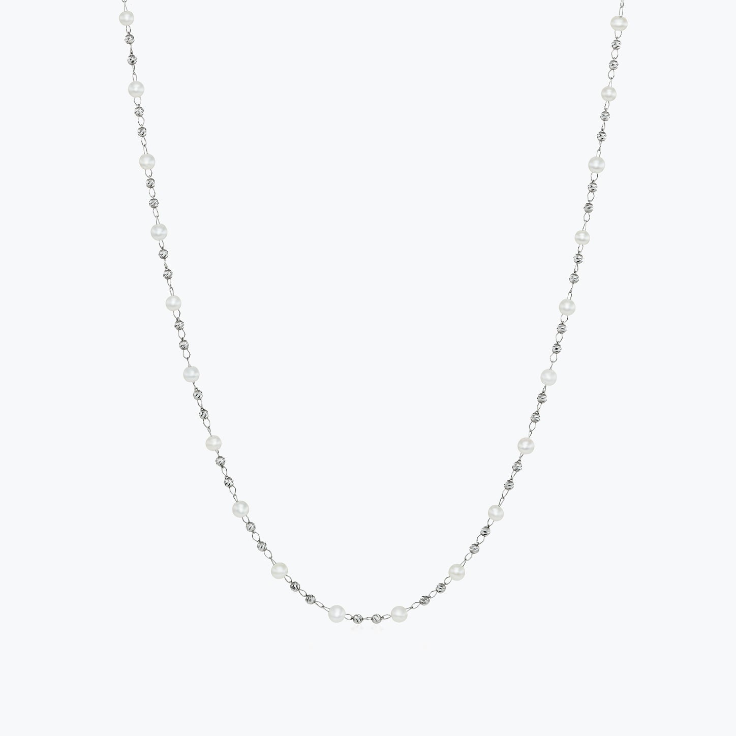 ☆人気☆【Numbering】☆BALL CHAIN PEARL NECKLAC.E #5730☆ Platinum Born | Debut Platinum & Pearl Necklace